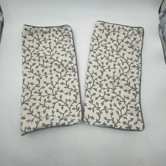 lot of 2 IKEA Lungfort Reversible Gray/White Zippered Pillow Covers 20x20 - Picture 6 of 6